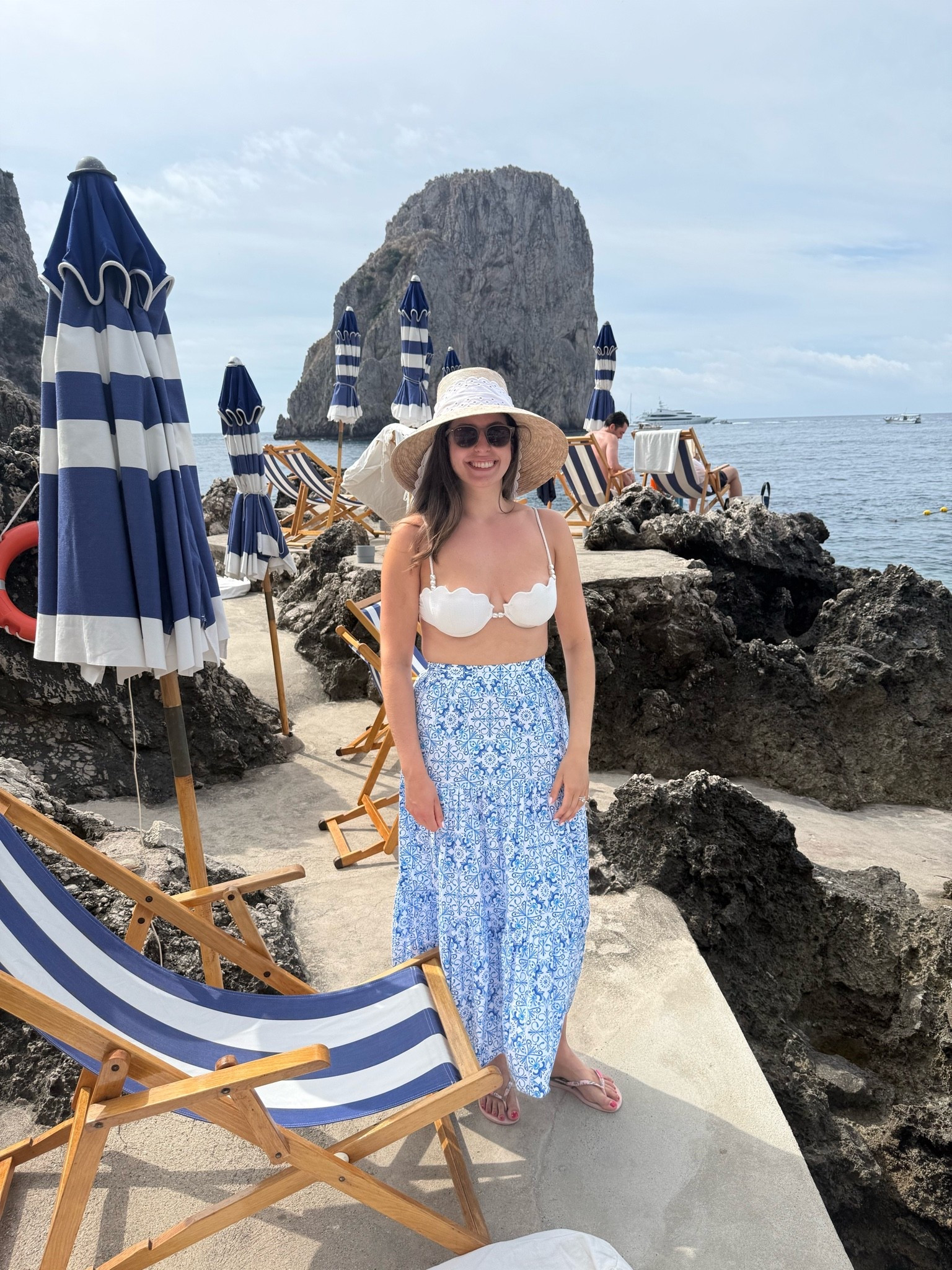 Even on a cloudy day this place is magical 😍 📍La Fontelina, Capri
I obvi had to wear blue and white to match…

Hill house, nap dress, nap dress nation, maxi skirt, Capri island, capri, capri Italy, honeymoon, honeymoon in Italy, summer outfit, beach outfit, beach vacation, beachwear, swimsuit, bikini, shell bikini, straw hat

#LTKSwim #LTKTravel #LTKSeasonal