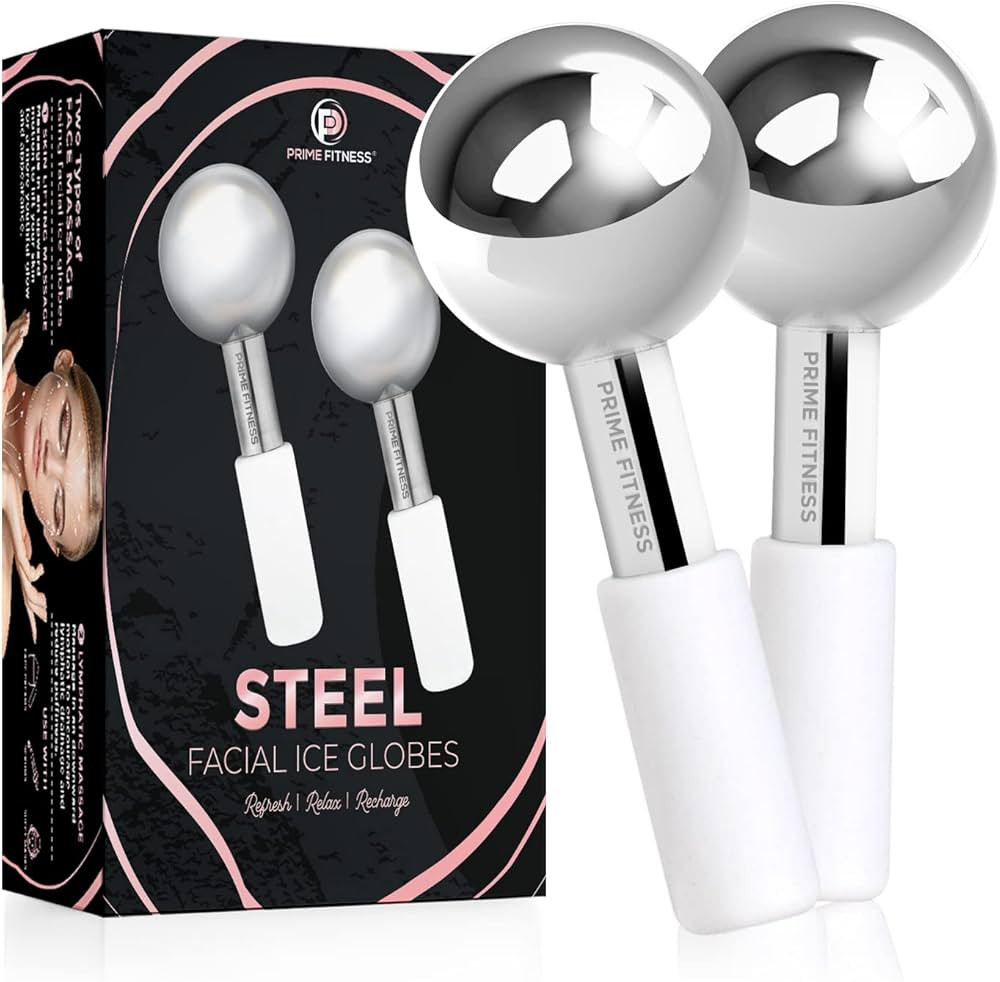 Ice Globes for Facials | Unbreakable Steel Cooling Roller | Cryo Sticks for Face | Massager for F... | Amazon (US)