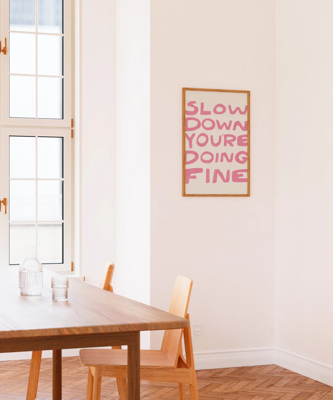 Slow Down Your Doing Fine Wall Art, Uplifting Quote Art Print, Billy Joel Lyric Poster, Affirmati... | Etsy (US)