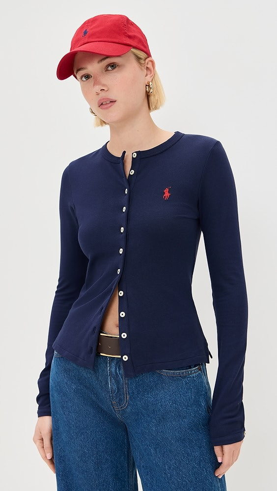 Polo Ralph Lauren Cotton Polo Cardigan | Shopbop | Shopbop