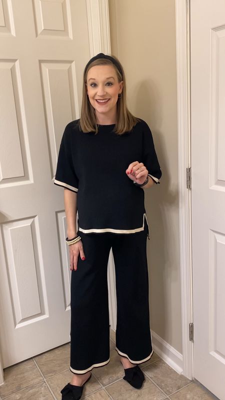 Outfit of the day fearing the cutest two piece loungewear set from Amazon! This two piece Amazon loungewear set is on sale for $39.99 and comes in multiple color options! Dress it up or down easily. Such a great outfit for spring!! Bump friendly! Maternity outfit! 

#LTKsalealert #LTKfindsunder50 #LTKMostLoved