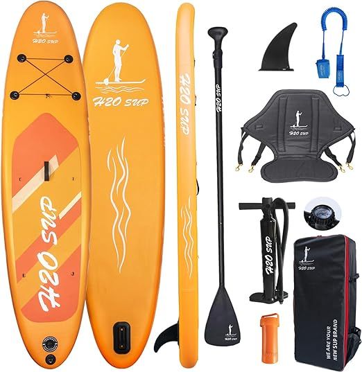 H2OSUP Inflatable Paddle Board - 10/10.6 ft 6" Thick Ultra-Light Stand Up Paddleboard,SUP Board f... | Amazon (US)