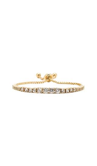 Rebecca Minkoff Stone Pulley Bracelet in Gold & Crystal | Revolve Clothing