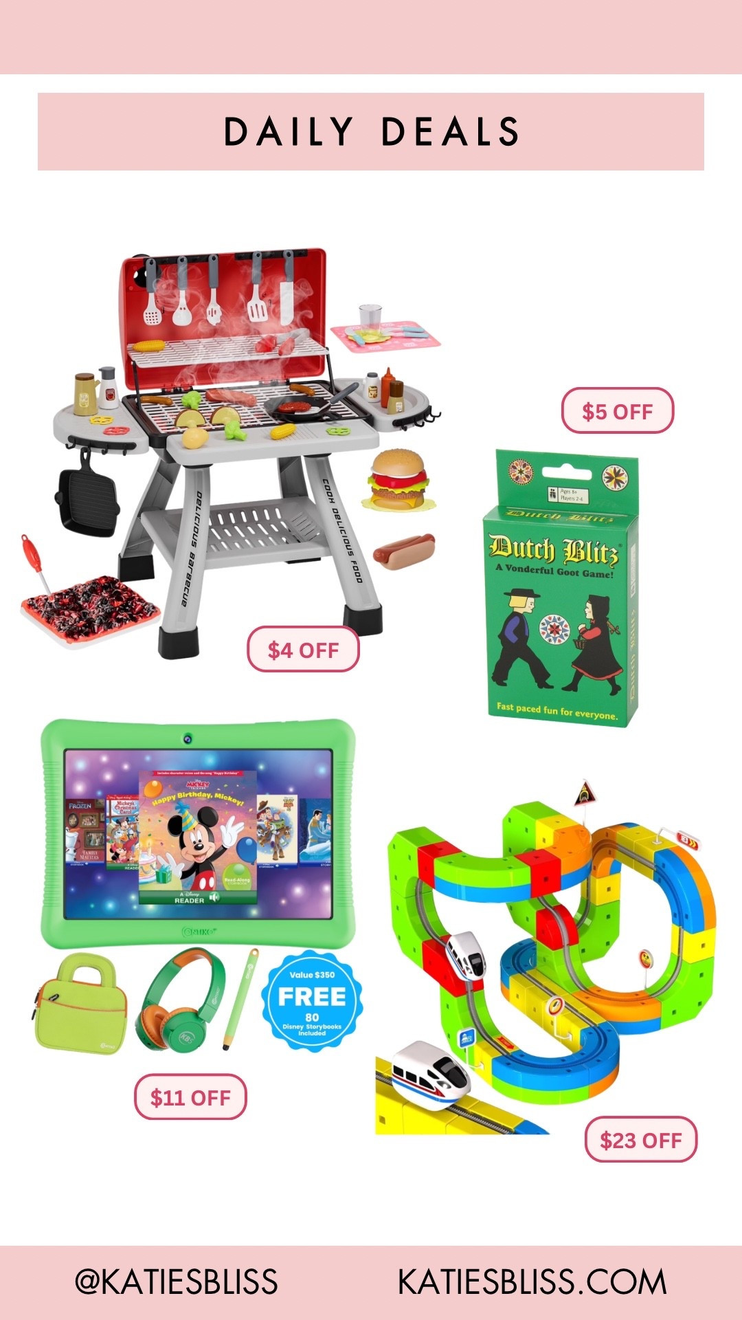 Daily deals ✨

Walmart. Sale. Deal. Markdown. Toy. Kids. Toddler. Table. Play grill. Card game. 



#LTKSaleAlert #LTKKids