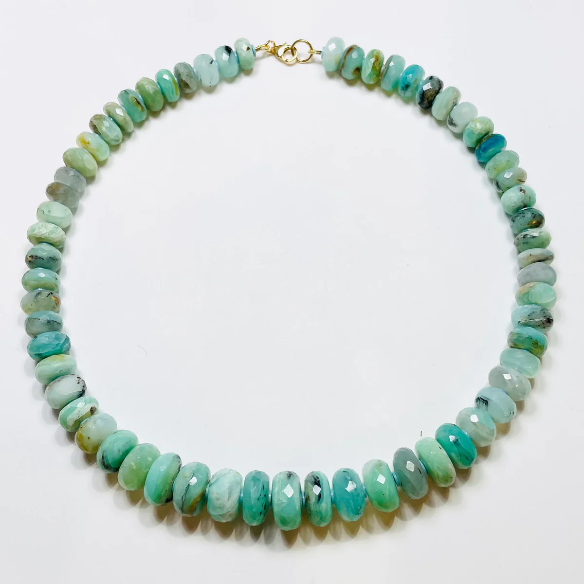 faceted robins egg opal candy necklace | Theodosia Jewelry