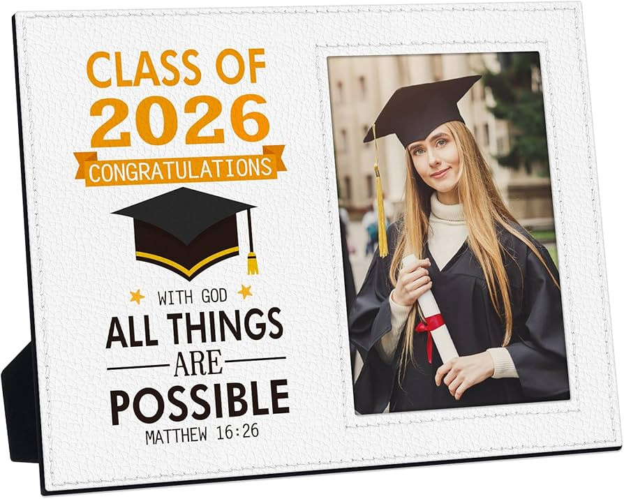 FLYAB Inspirational Graduation Picture Frame - Wood Class of 2026 Picture Frame Motivational Grad... | Amazon (US)