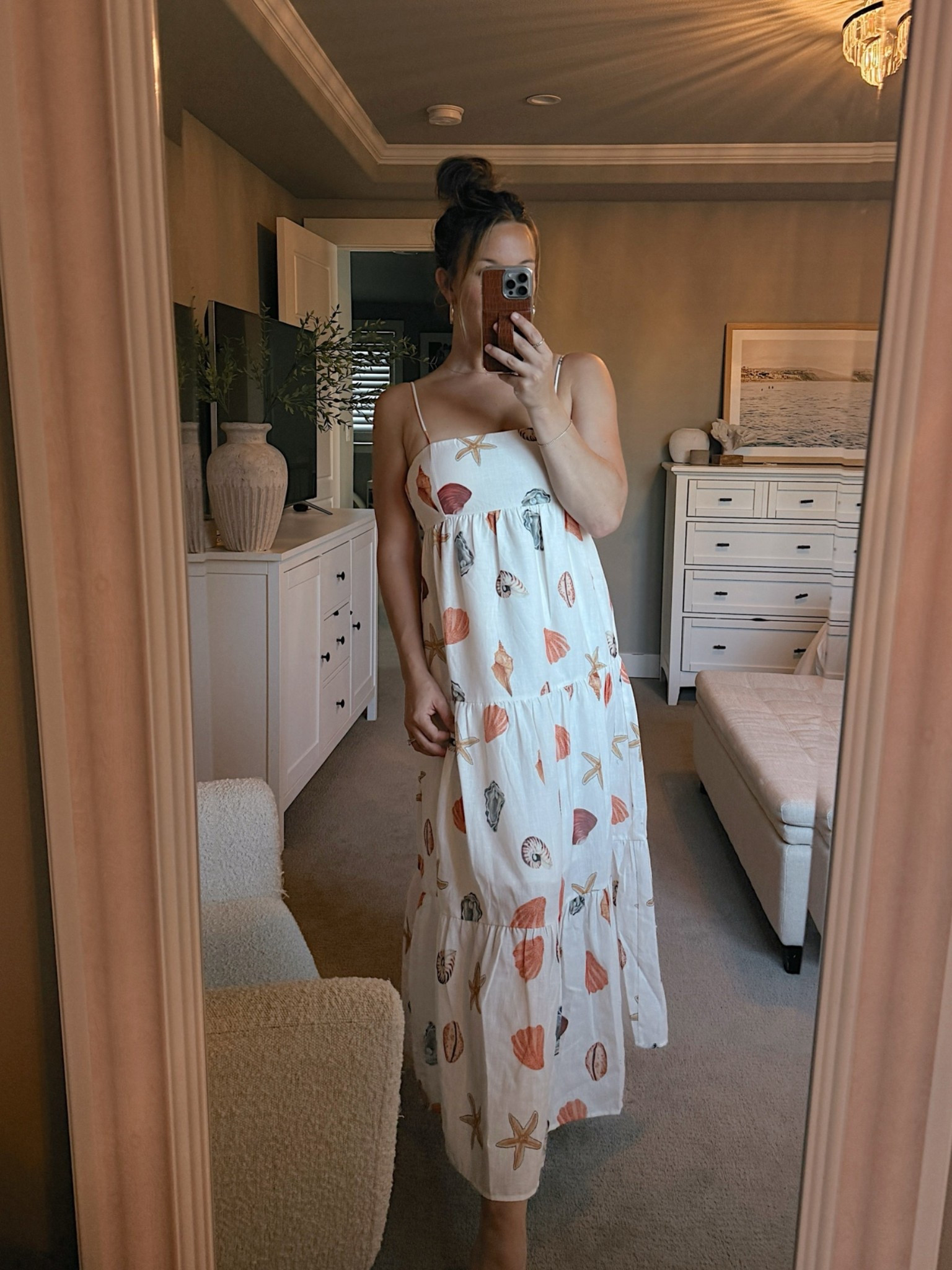 @VICI new sunkissed collection is here and it’s sooo summery 🌞 this seashell dress is a fave for sure. Wearing a small. Use HEATHERSAVE40 for a huge discount on your order!