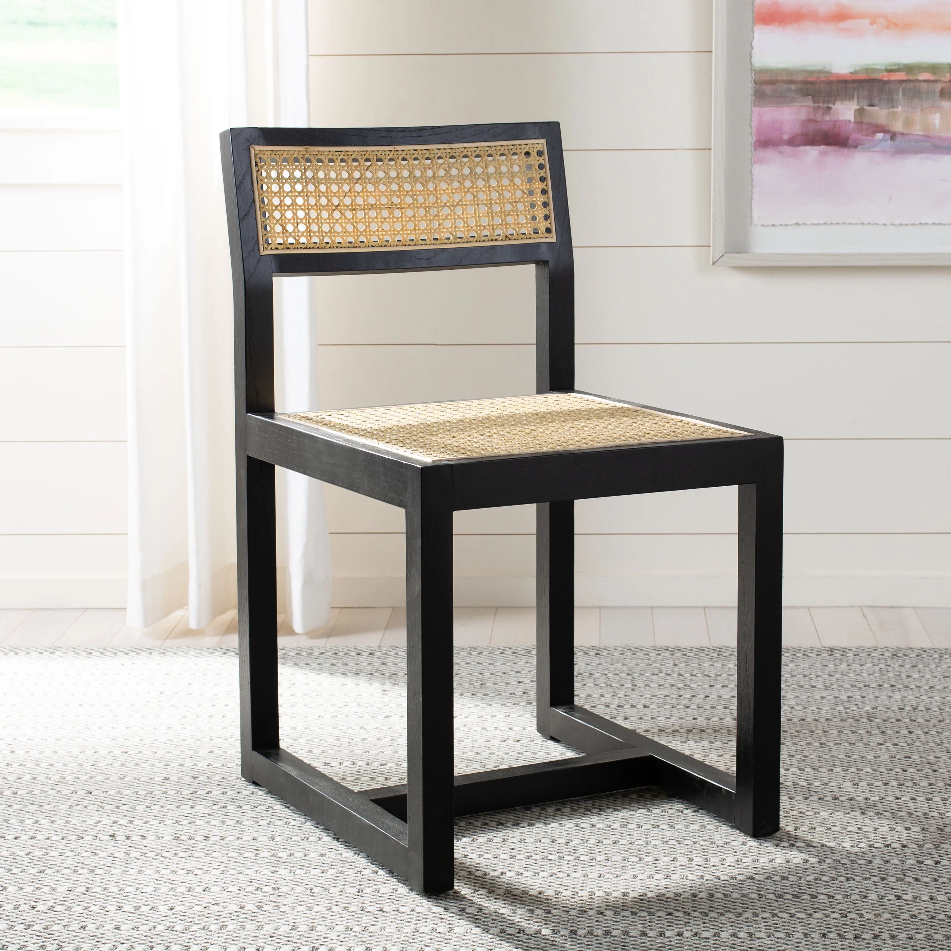 Safavieh Bernice Nautical Solid Cane Dining Chair - Walmart.com | Walmart (US)