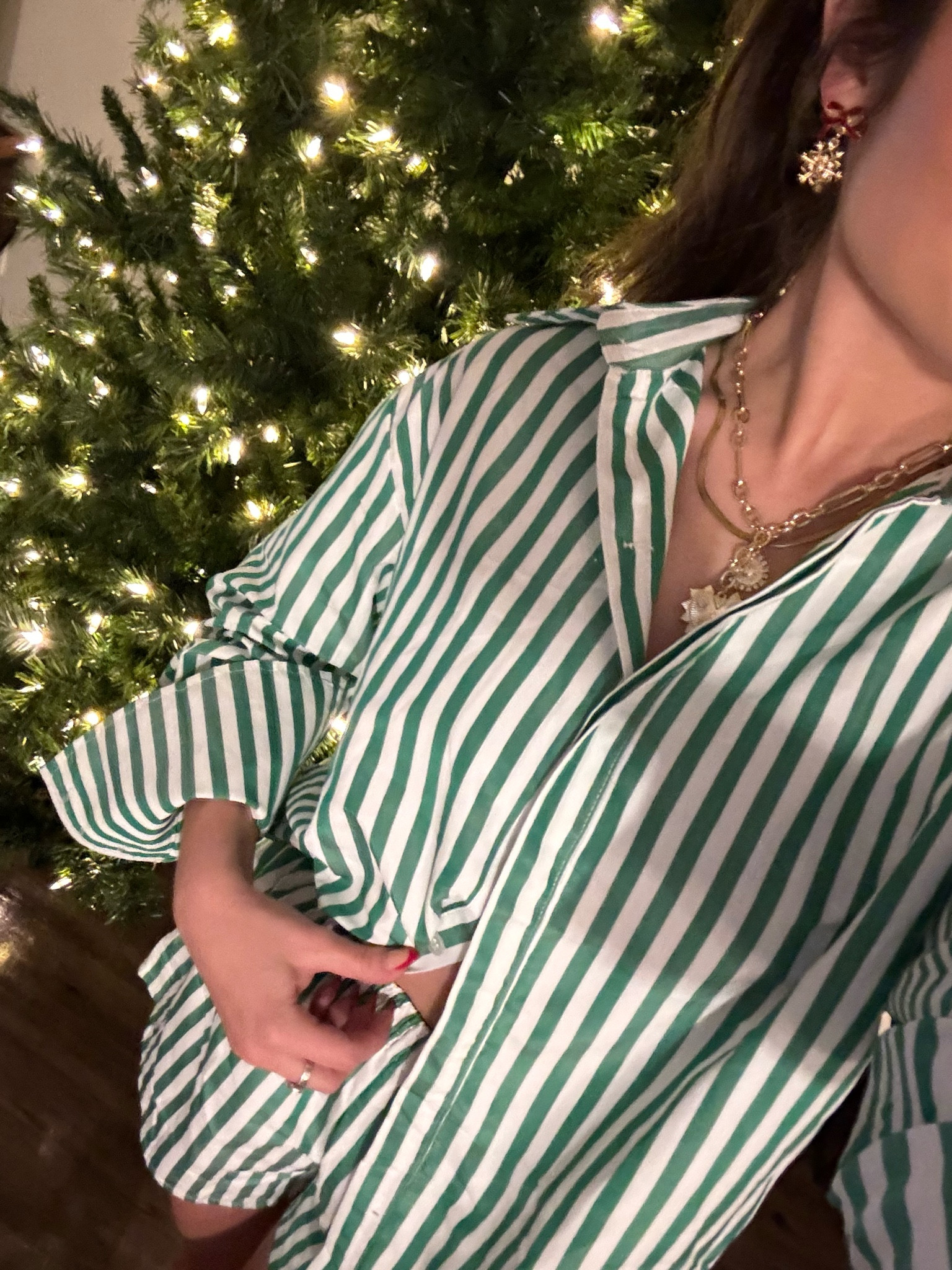 Long sleeve pj top with shorts set! Looks so nice on. Size small fits me! 

#LTKGiftGuide #LTKHoliday #LTKSeasonal