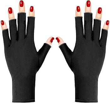 Pimoys UV Gloves for Gel Manicures UPF50+ Fingerless UV Light Gloves for Gel Nails,UV Nails Glove... | Amazon (US)