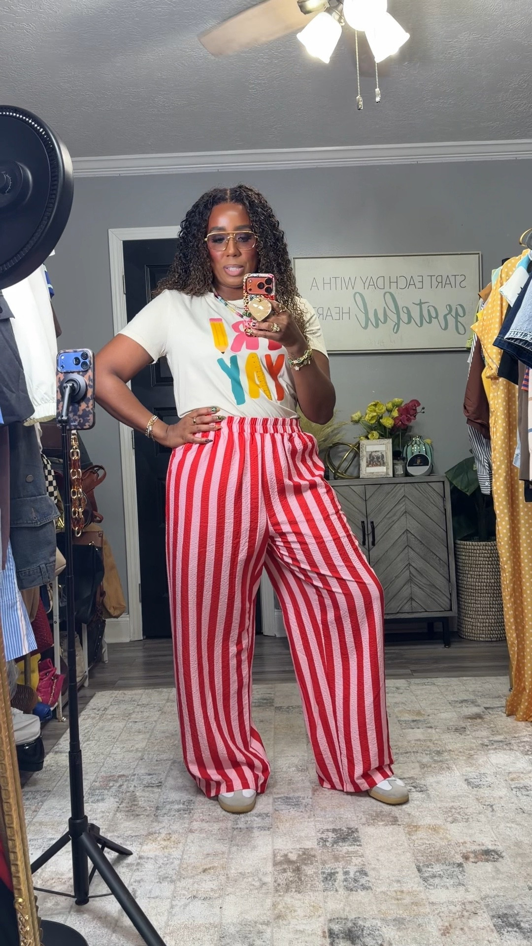 Teacher Looks Episode 5 🍎📚 SHEIN Edition! From playful prints and colorful wide-leg pants to an easy monochromatic set, these looks prove teacher style can be comfortable, affordable AND full of personality! Which look are you wearing to class—1, 2, 3, 4, 5 or 6? 👇🏾

SIZING REFERENCE: 5’5”, 165 lbs, size 10.

#TeacherOutfits #TeacherStyle #SHEINFinds #AffordableFashion #FashionOver40

#LTKOver40 #LTKMidsize #LTKootd