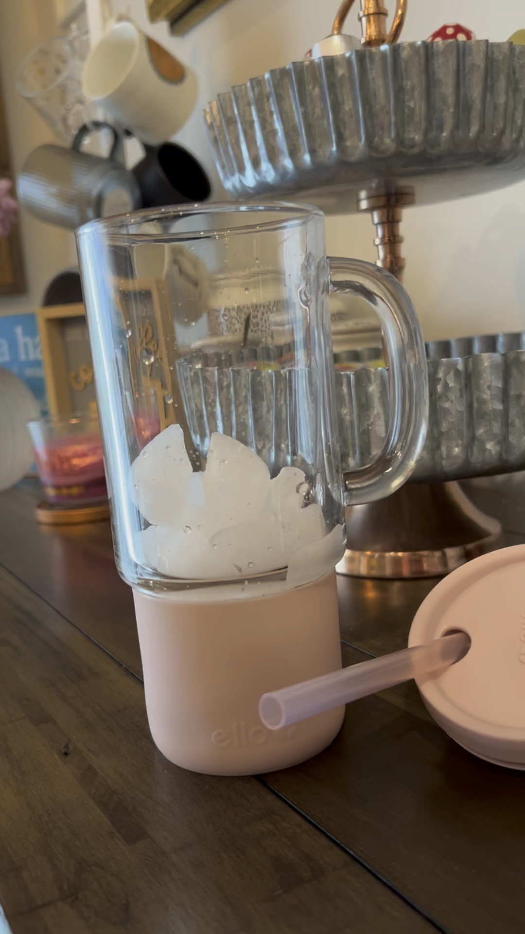 Two tumblers for under $8!?! Sign me up! 🥰 I snagged a two pack of this tumbler (in pink & beige) from Walmart, and the two-pack was under $8! These tumblers are 18oz, glass, and they are STURDY! I am obsessed! #walmart #kitchenfinds 

#LTKsalealert #LTKhome