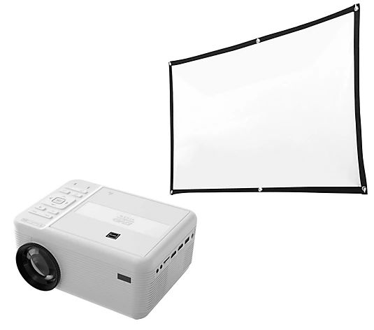 RCA Bluetooth Projector with DVD Player and 100" Foldable Screen - QVC.com | QVC