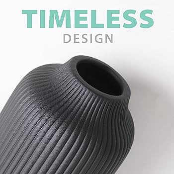 flature Ceramic Vase in Nordic Style, Deco Vase Large for Pampas Grass as Boho Deco, Vase Black M... | Amazon (US)