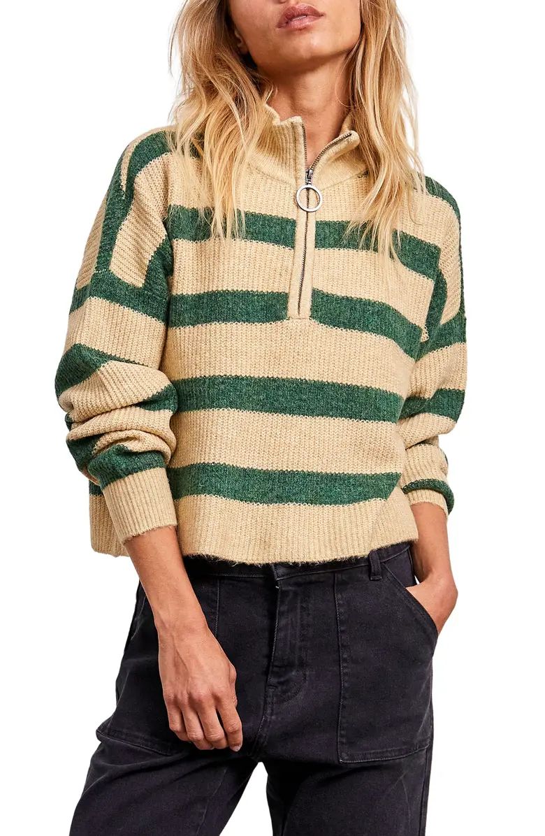 New Alice Stripe Quarter Zip Sweater | Nordstrom