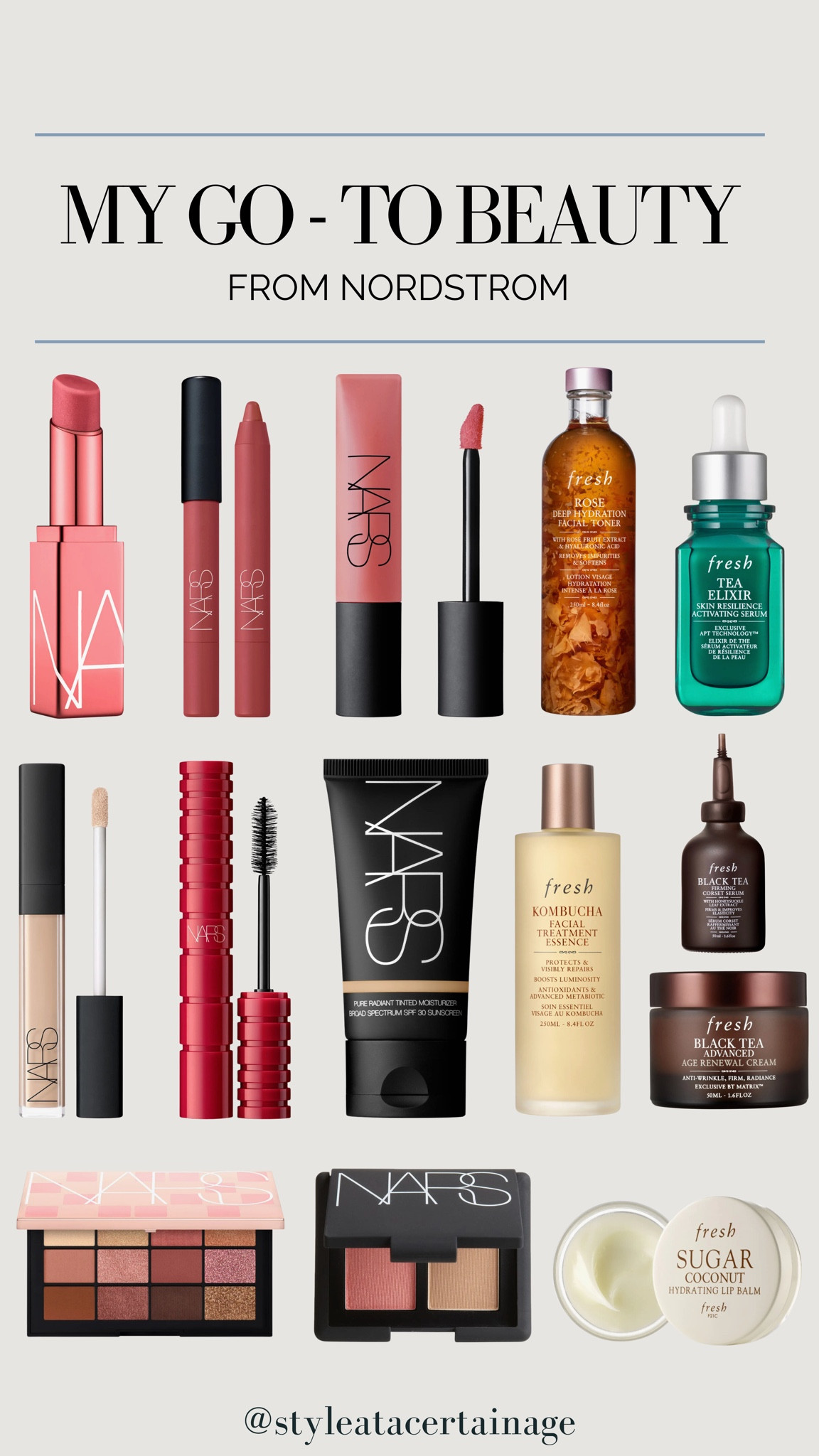 My go-to beauty products from Nordstrom!