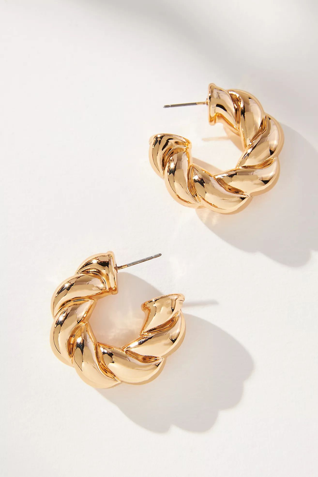 Chunky Twisted Hoop Earrings | Anthropologie (US)