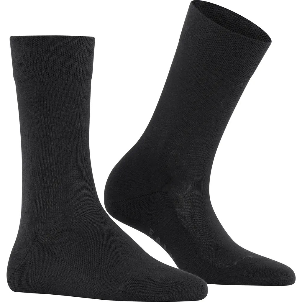 Falke Sensitive London Cotton Blend Socks in Black at Nordstrom, Size 35-38 | Nordstrom