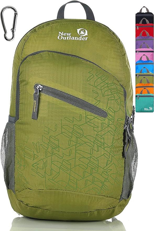 Outlander Packable Handy Lightweight Travel Hiking Backpack Daypack, Green | Amazon (US)