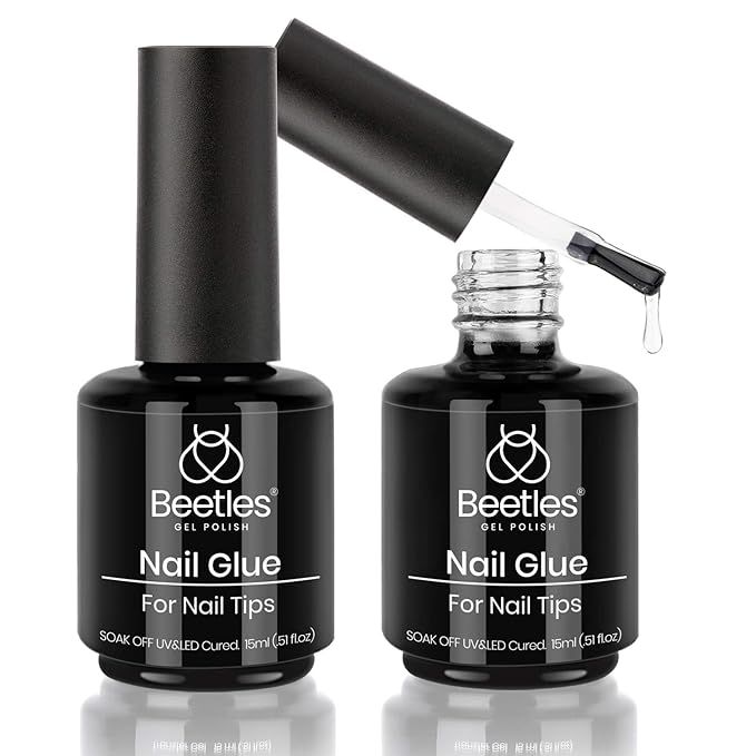 Beetles Gel Polish 2 in 1 Nail Glue and Base Gel Kit for Acrylic Nails 2 Pcs 15ml Super Strong Br... | Amazon (US)