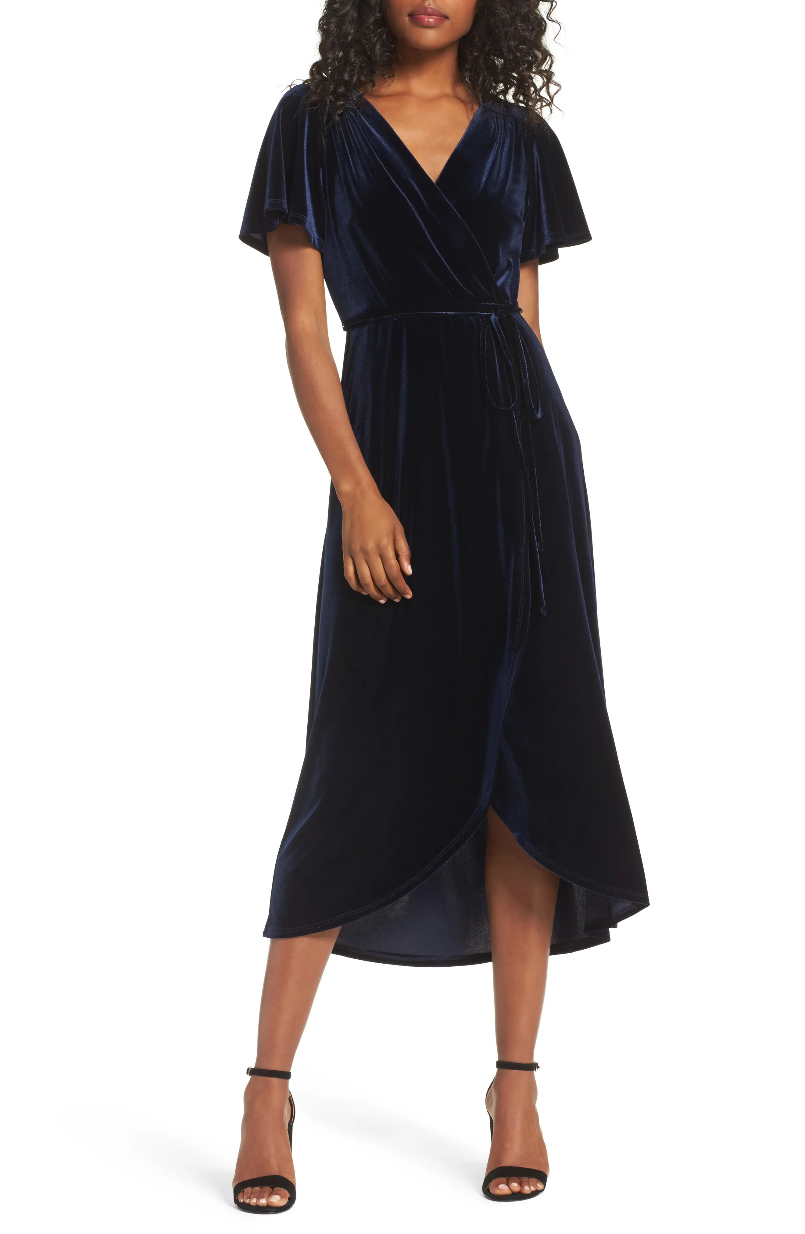 Chelsea28 Velvet Midi Dress | Nordstrom