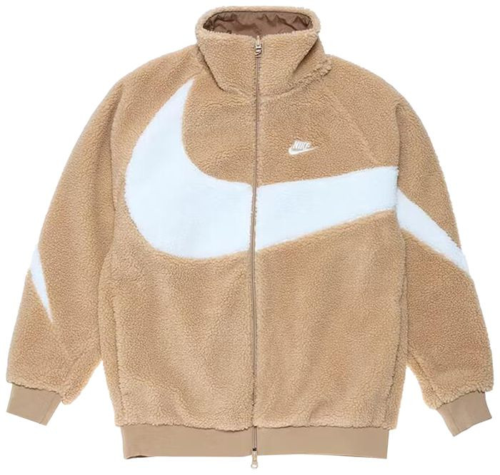 Buy Nike Big Swoosh Reversible Boa Jacket (Asia Sizing) 'Hemp White' - BQ6546 200 | GOAT | GOAT