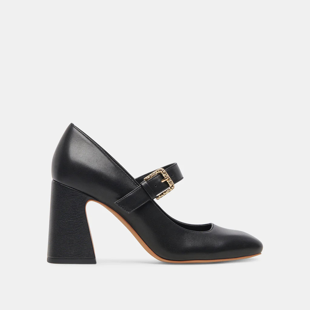 LAKOTA HEELS BLACK LEATHER | DolceVita.com