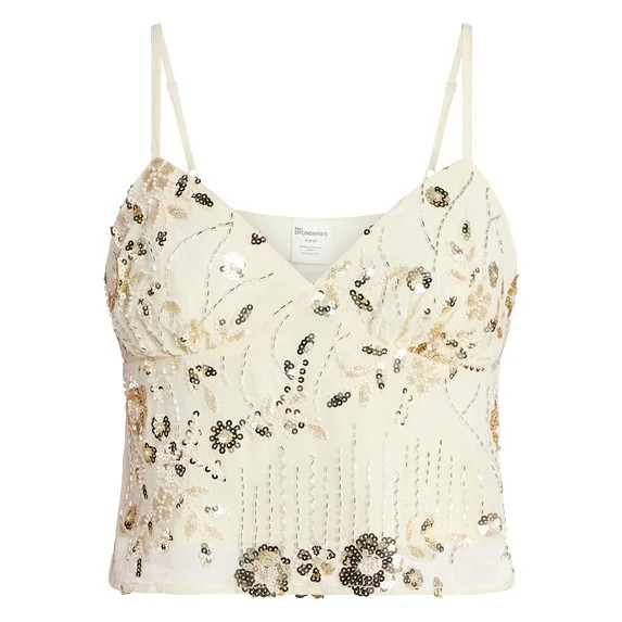 No Boundaries Junior's Beaded Camisole, Sizes XXS-XXL | Walmart (US)