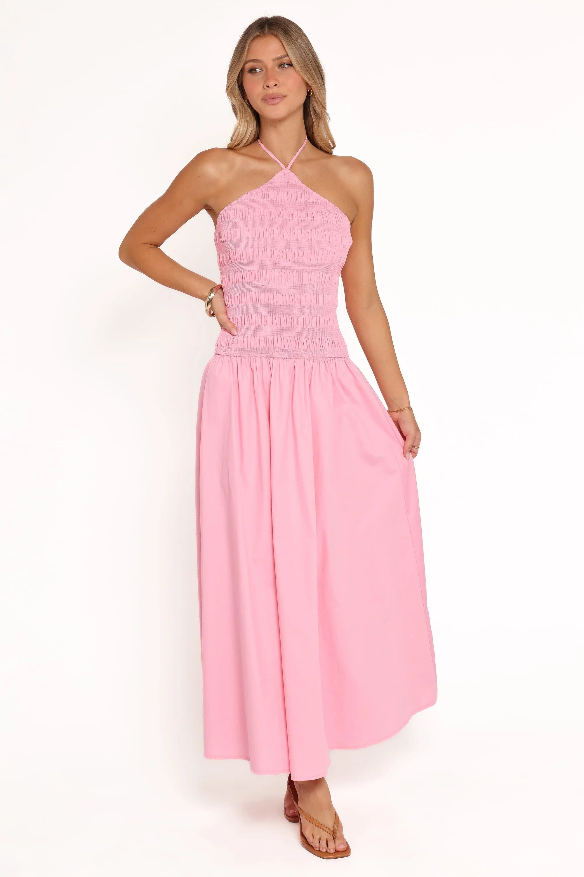 Aradia Halter Maxi Dress - Pink | Petal & Pup (US)
