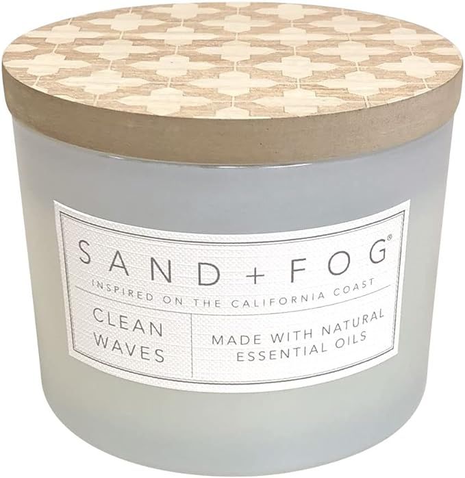 Sand + Fog Scented Candle - Clean Waves – Additional Scents and Sizes – 100% Cotton Lead-Free... | Amazon (US)