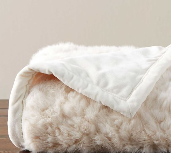 Faux Fur Wavy Alpaca Throw | Pottery Barn (US)