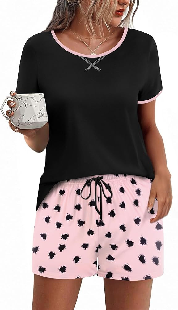 Ekouaer Women Pajama Set Casual Short Set | Amazon (US)
