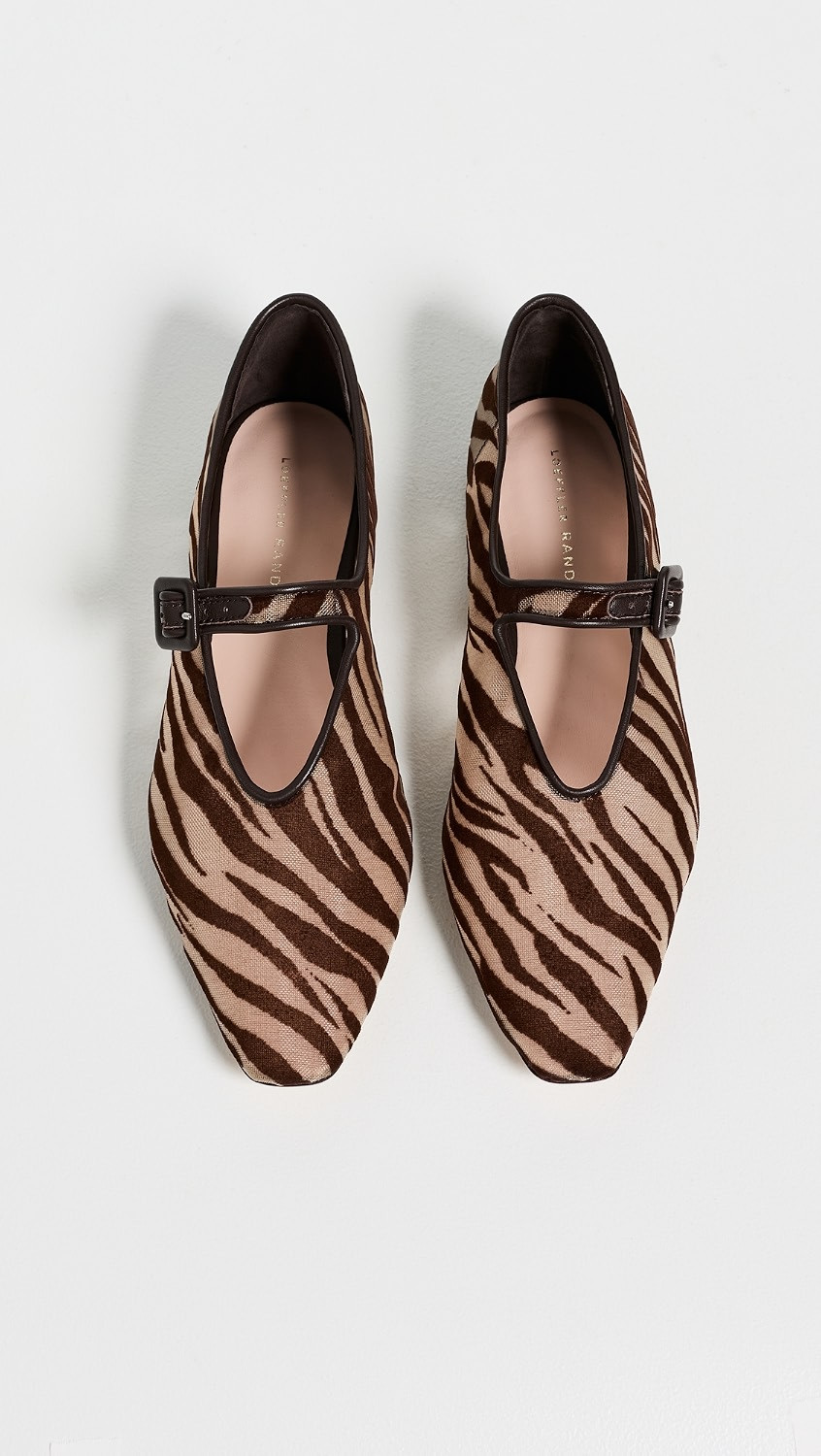 Loeffler Randall Junia Mary Jane Flats Zebra 5 | Shopbop