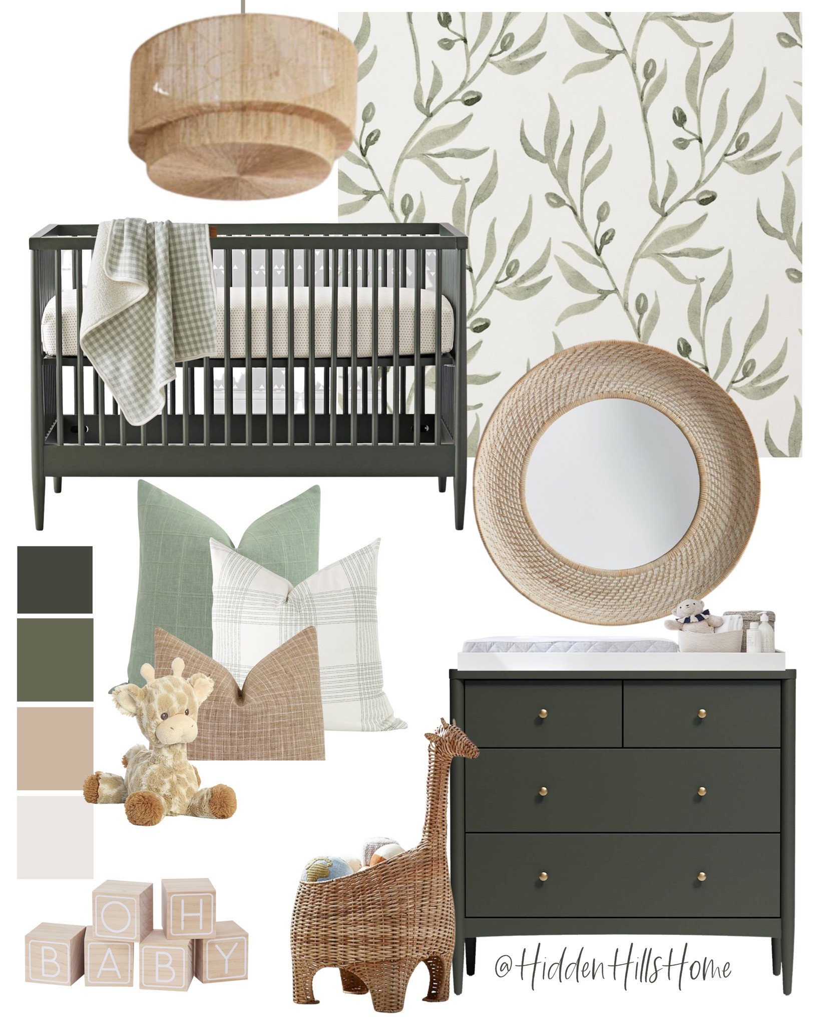 Nursery decor, gender neutral nursery, home decor, green baby nursery, crib, baby Inspo #nursery

#LTKbaby #LTKhome