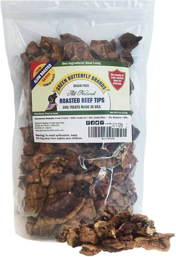 Premium Dog Treats Made in USA Only Natural, Meaty Beef Tips Slow Roasted, Crunchy American Beef ... | Amazon (US)
