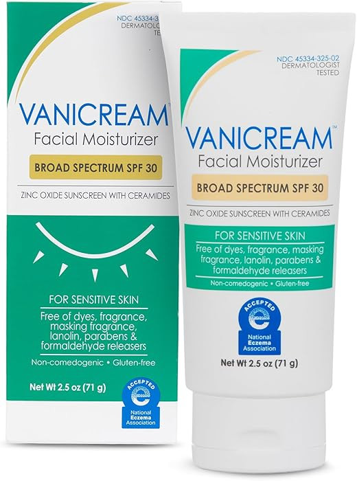 Vanicream Facial Moisturizer Broad Spectrum SPF 30; 2.5 Fl. Oz. | Amazon (US)
