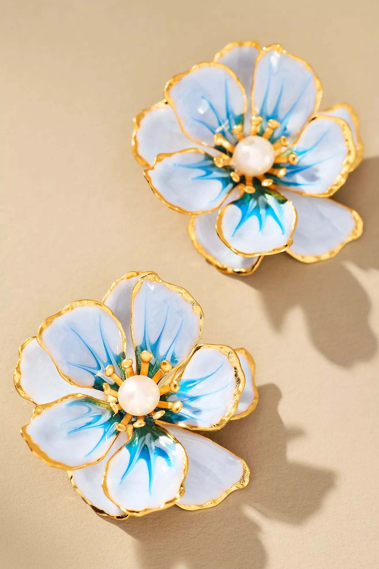 The Pink Reef Handpainted Earrings | Anthropologie (US)