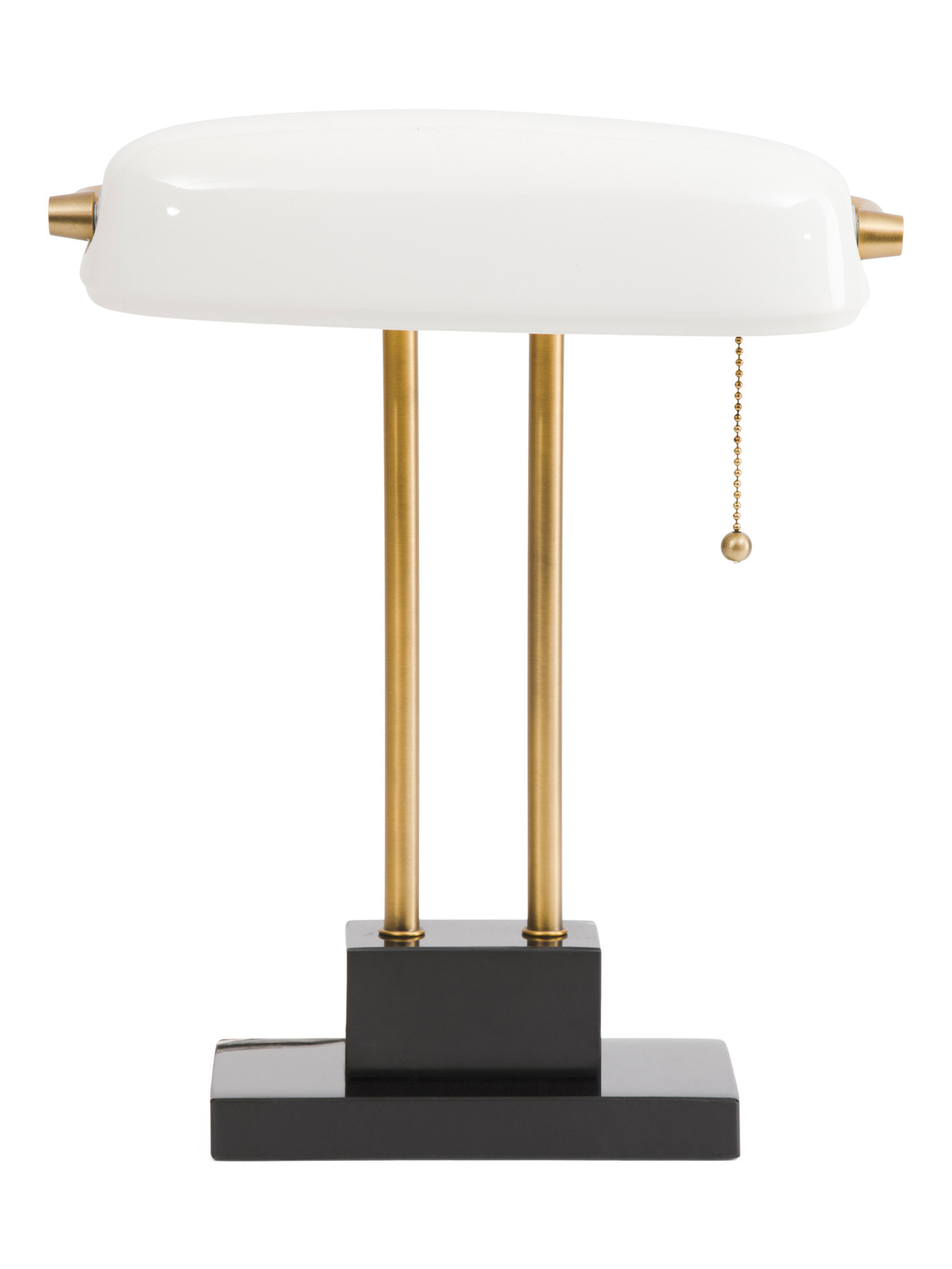 13x16 Metal And Marble Lamp With Ceramic Shade | Marshalls