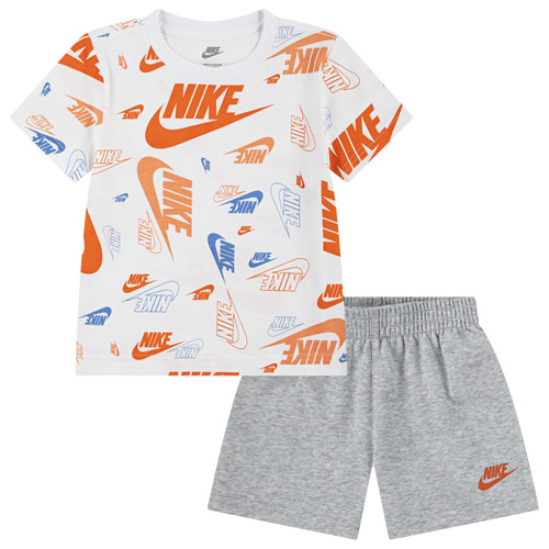 Boys Nike Nike Lightweight AOP Fitted Shorts Set - Boys' Toddler Light Smoke Heather/White Size 2T | Kids Foot Locker (US)