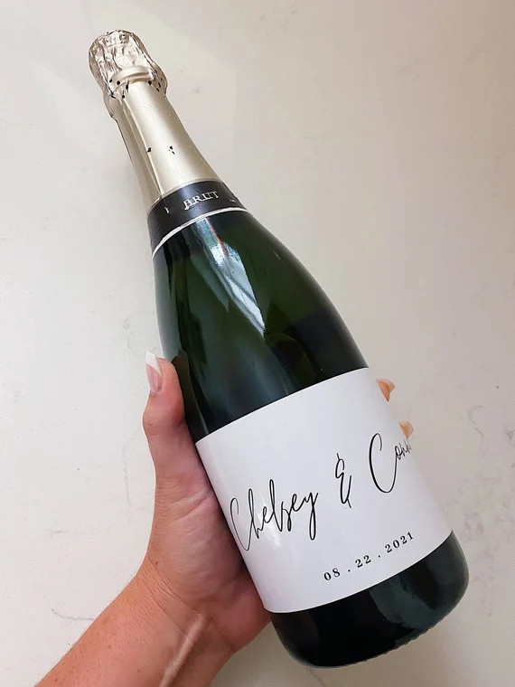Custom Wedding Champagne Label  Wedding Party  Custom Wine - Etsy | Etsy (US)