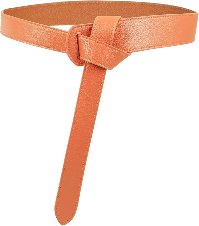 Women’s Faux Leather Knot Belt | Women’s Faux Leather Tie Belt | Women’s Faux Leather Non B... | Amazon (US)