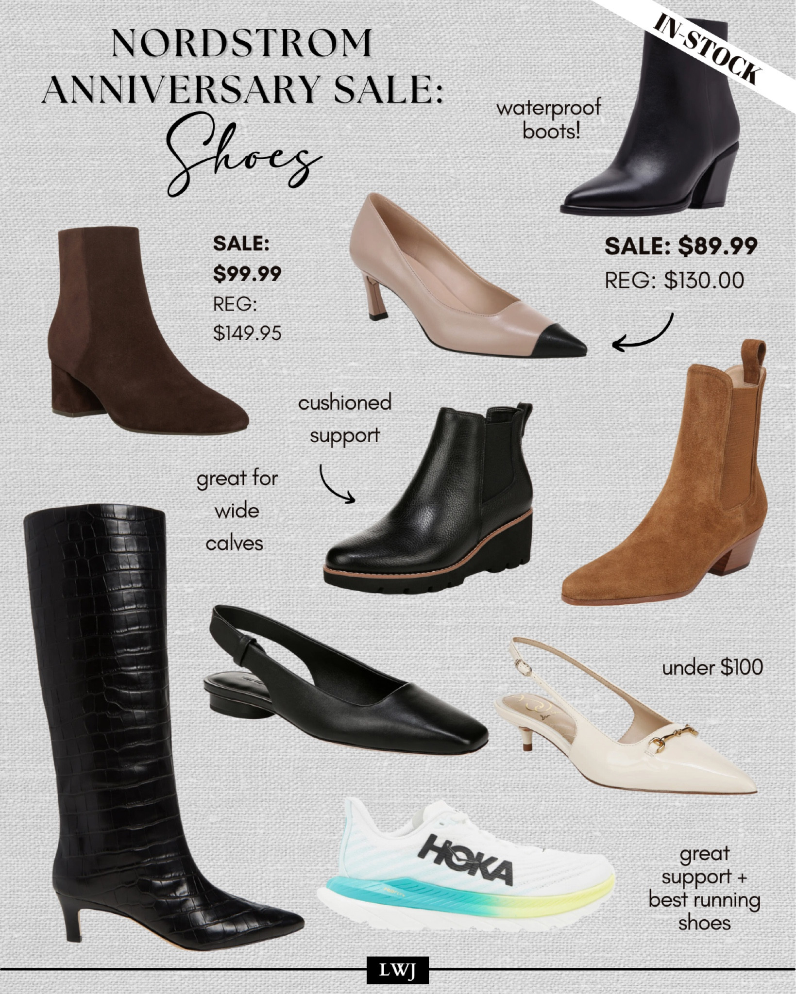 IN-STOCK UPDATE AS OF 7/12: Nsale shoe roundup! I’ve found a lot of boot options during this year’s sale

- also included some knee high boots (not part of nsale) I own that are similar to the ones that are part of the nsale 
Running shoes / heels / flats / boots / waterproof boots / hokas/ new balance / Vince / blondos / fall staples 

#LTKxNSale #LTKShoeCrush