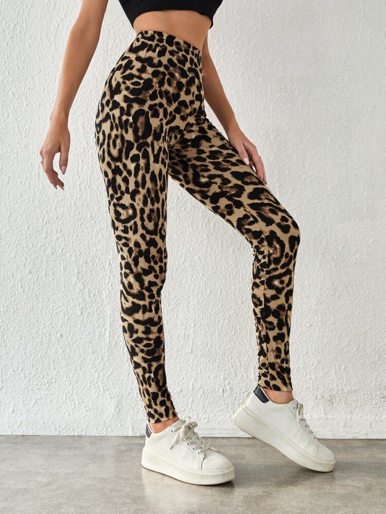 SHEIN Tall Leggings mit Leopard Muster | SHEIN