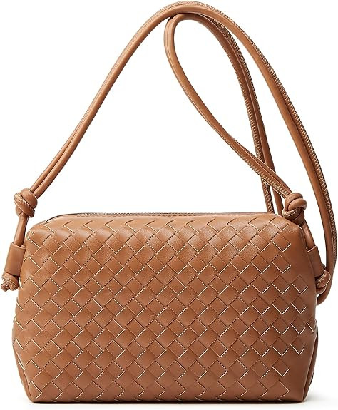 Woven Crossbody Bags for Women: Vegan Leather Purse - Handwoven Small Handbag- Trendy Shoulder Ba... | Amazon (US)