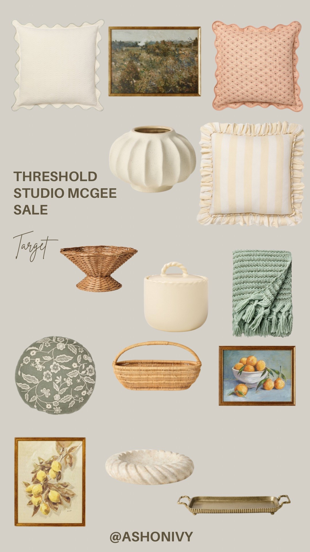 Spring sale.  Threshold x Studio McGee.  Target.  Home decor.  Vases.  Throw pillows.  Throw blanket.  Basket.  Art print.

#LTKHome #LTKSaleAlert #LTKSeasonal