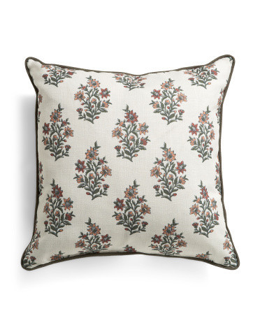 22X22 Vintage Garden Florals Oversized Luxury Pillow, Polyester | TJ Maxx