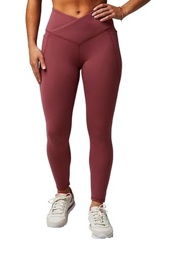 Fabletics Women's Oasis PureLuxe HW Crossover 7/8 Legging, Light Compression, Buttery Soft, XXL-1X, Moonlight Mauve | Amazon (US)