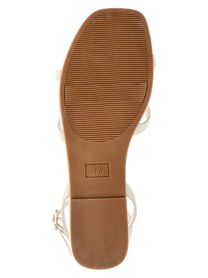 Time and Tru Women's Strappy Flat Sandals | Walmart (US)