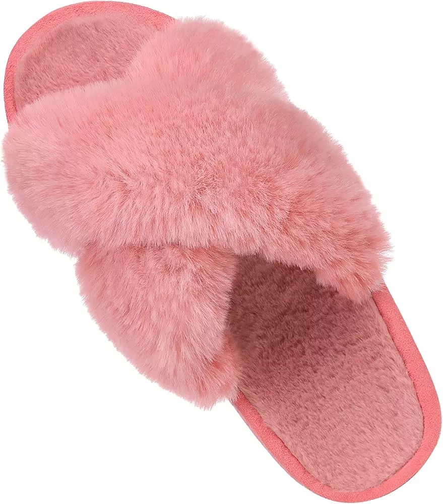 Fadezar Girls Fluffy Slippers for Kids Cute Fuzzy