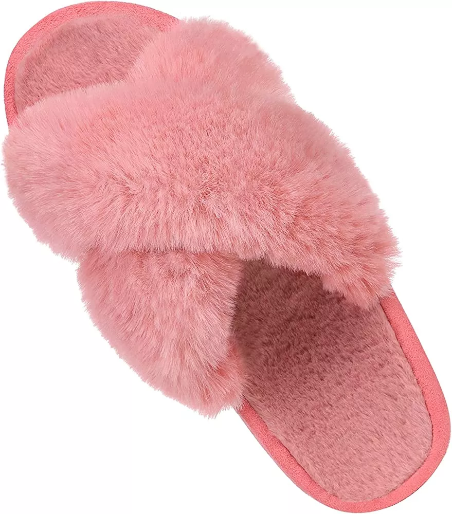 Fadezar Girls Fluffy Slippers for Kids Cute Fuzzy